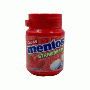 آدامس منتوس قوطی توت فرنگی 40 عددی| Mentos Gum strawberry 40 pieces