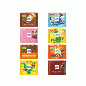 شکلات تخته‌ای ریتر اسپرت 100 گرمی (انواع طعم‌ها) | Ritter Sport Chocolate 100g (Assorted)